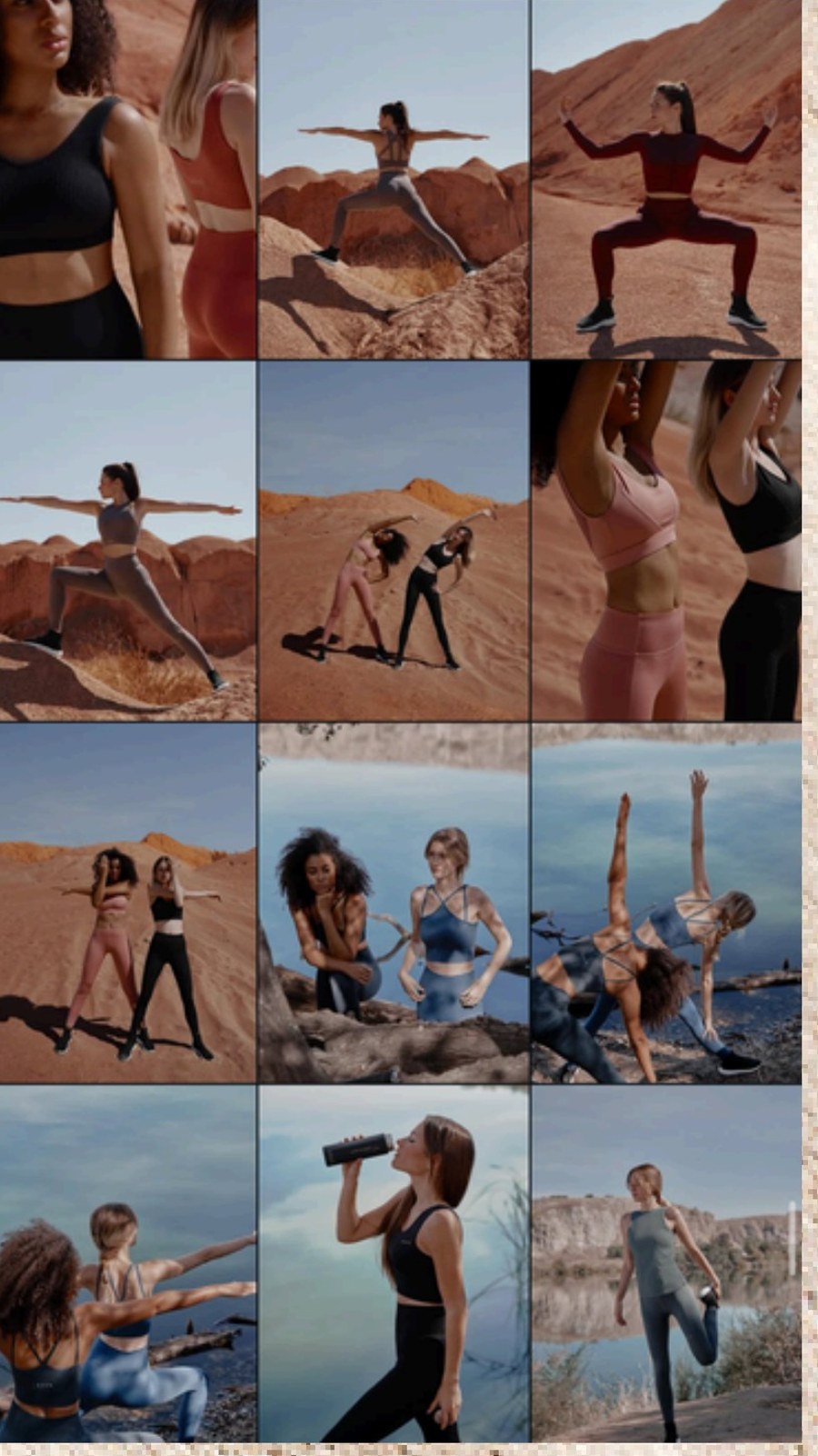 Born Living Yoga campaign content grid